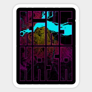 Kinshasa, Congo City Map Typography - Neon Sticker